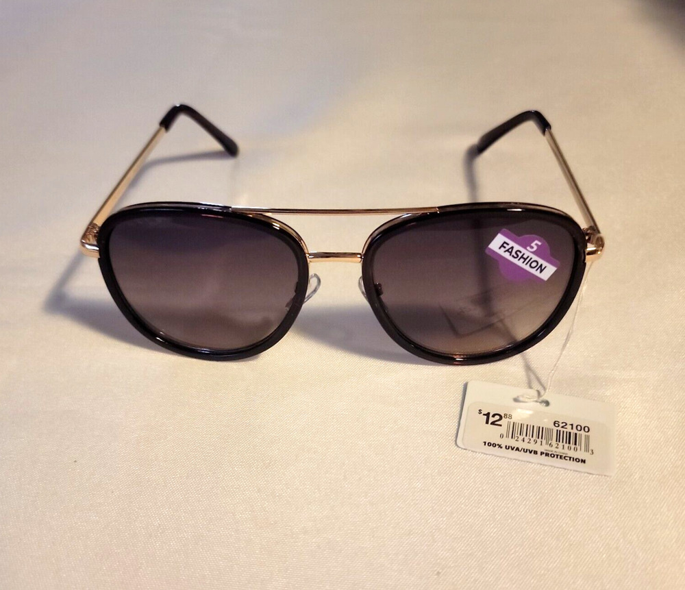 Piranha Womens Fashion Sunglasses Style # 62100 Black & Gold